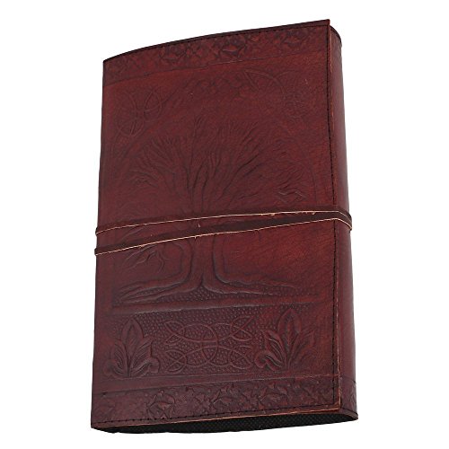 Purpledip Leather Diary/Journal/Decorative Notebook for Corporate Gift or Personal Memoir - The Wisdom Tree, Bodhi (lj02)