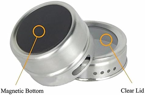 DROVE Stainless Steel Spice Jars Flavoring Container Tins Pepper Storage Can