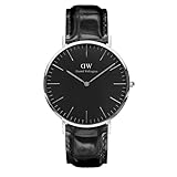 Daniel Wellington Classic Herren-Armbanduhr Analog Quarz Leder - DW00100135