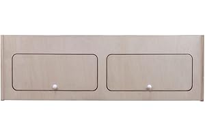 MONSTER SHOP Mobile Camper Van 2 porte Armadietto Pensile Divisorio Centrale Leggero Compensato Solido di betulla Non verniciato Cerniere Chiusura ammortizzata Serrature a Scatto Kit di fissaggio Fori preforati