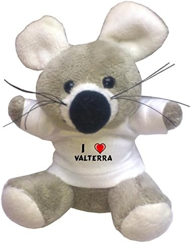 Mouse Plush Keychain with I Love Valterra (first name/surname/nickname)