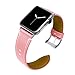Produktbild BZLine® für Apple Watch Armband 38mm/42mm, Mode Leder Ersatz Wrist Strap Band Uhrenarmband Schlaufe Smart Watch Armbänder mit Klassische Schließe für Apple Watch Series 3/2/1 (38 mm, Rosa)