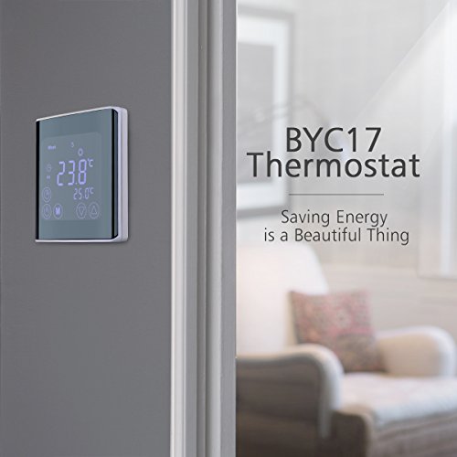 Floureon Raumthermostat Touchscreen Thermostat LCD Display Wandthermostat BYC17.GH3 mit Weiß Backlight Digital Smart Programmierbares Heizkörper-Thermostat Fußbodenheizung Wasserheizung Wandheizung Heizung - 3
