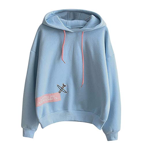MEIbax Sudadera de color liso para mujer Sudadera con Capucha sin Mangas con Capucha y Mangas largas de otoño de Las Mujeres Casual Sudadera con Capucha