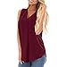 Produktbild Oberteile/T-Shirt Damen URSING Sexy V-Ausschnitt Tank Crop Tops Vest Tanktops Weste Cami Sommer Oberteile Freizeit Hemd Damentops Sommertop Hemdbluse Strandtop Grün Schwarz Weinrot S/M/L/XL (S, Weinrot)