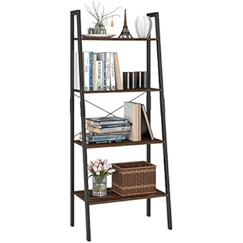 ALANNG Klappregal Mit 4 Böden & Rollen - Montagefrei & Platzsparend