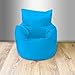 Childrens 100% Cotton Twill Pre-Filled Bean Chair, Turquoise