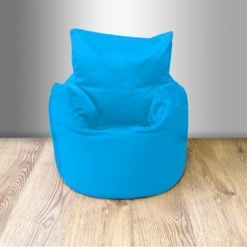 Childrens 100% Cotton Twill Pre-Filled Bean Chair, Turquoise