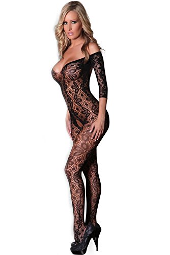 Luxurious-S-M-L-8-10-12-Floral-Bodysuit-BNWT-Catsuit-Bodystocking-Lingerie-Lace
