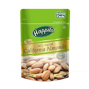 Happilo 100% Natural Premium California Almonds 1kg Value Pack Pouch | Premium Badam Giri | High in Fiber & Boost Immunity | Real Nuts | Whole Natural Badam