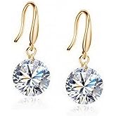 Nilu's Collection Enchanting Light Weight Cubic Zircon Crystal Drop Earrings for Women and Girls, for Daily Use, Office Use