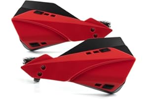 EVOMOSA Guardamanos de Moto 22MM 25MM ABS Guardamanos Racing Para 80-650CC XR CR CRF Para Para 125-498CC RR 2T 4T (Rojo)