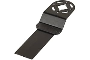 wolfcraft 3987000 1 Lame de Scie Plongeante "Pro", Bim, Largeur de Coupe 22 mm, Profondeur de Coupe 48 mm, Tranchants Droits + 1 Bague D'adaptation Pour Bosch Pms 250 Ces" Argent