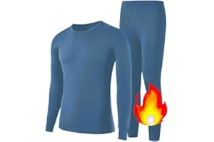 Orbiz Men’s Thermal Underwear Set - Full Long Sleeve Vest Top and Long Johns Bottoms Perfect Heat Micro Winter Underwear