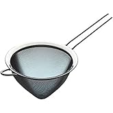 KitchenCraft Stainless Steel Fine Mesh Conical Sieve, 15 cm (6"), Silver
