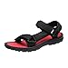 Produktbild Sandale Herren Sommer, Wandersandale Outdoor Trekkingsandalen Wohnungen Casual Wanderschuhe Strand Sportschuhe Atmungsaktive Outdoorschuhe Sport Strandschuhe, Rot