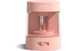 SIVELIKE Electric Pencil Sharpener,1 Year Warranty,Battery Or 2A USB Power Supply,Tungsten Steel Blade,6-8mm Diameter Pencils,3 Kinds of Sharp Selection,Lovely Shape,Children's Gift (Pink)