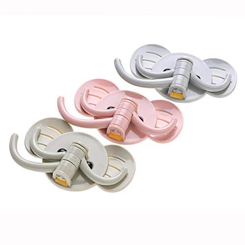 Cisixin Haken Selbstklebend Wandhaken ohne Bohren Tierhaken Kinder Schlüsselhaken für Badezimmer,Kinderzimmer,Küche,Max 3kg, 3 Stücke - 2