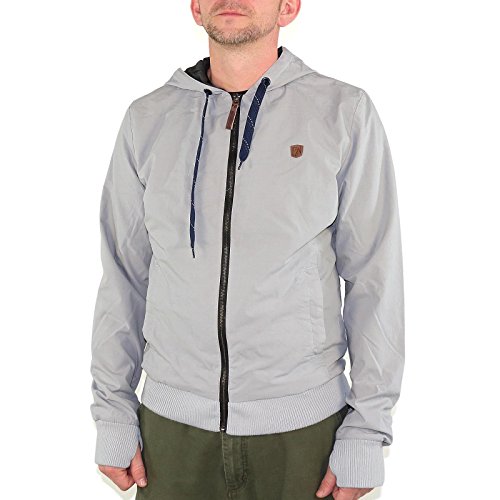 Eight2Nine Herren bergangsjacke mit Kapuze middle grey XL