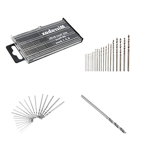 Latinaric Mini Bohrer Set Spiralbohrer Werkzeuge 0.3mm-1.6mm HSS High Speed Metallbohrer - 9