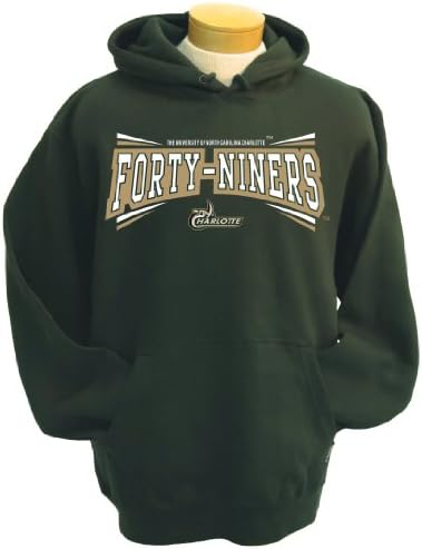 NCAA North Carolina Charlotte 49Ers Men's Condor Hooded Sweatshirt (Forest Green, XX-Large)