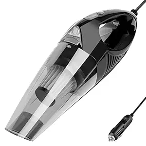 Suzec 12V 120W 3500PA High Power Wet and Dry Portable Handheld Car Vacuum Cleaner with 12ft Power Cord, LED and HEPA Filter