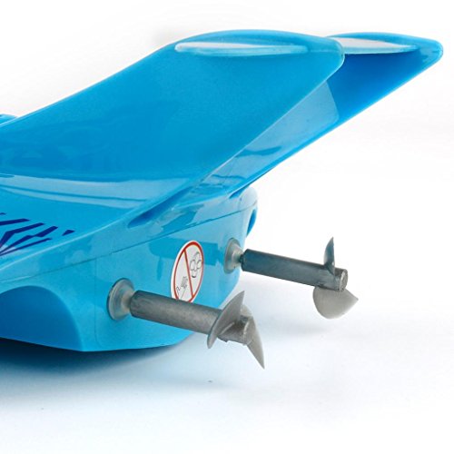 DAYLIN 33*12.5*6.5 CM Remote Control Boat RC 4CH 2.4G Racing Waterproof Outdoor Toys (blue)