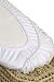3 x Fitted Moses Basket sheets 100% Organic Cotton (White up to 78 x 33cm) large round end