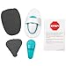 TRIXES Vibrating Exfoliating Hair Removal 6 Pad Set for Smooth Skin on Legs Arm Face Top Lip