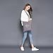 Produktbild Umhängetasche Handtasche Canvas Tasche Canvas Schultertasche TUYI Handtasche – Damen Crossbody Tasche Damen Schultertasche Canvas Messenger Bag Bucket Bag Shopper Shoulder bag für Schule Reisen Arbeit (Grau)