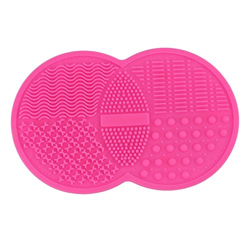 HENGSONG Pinselreiniger Make Up Pinsel Reinigung Reinigungsmatte Silikon Pinselreiniger Brush Cleaner Pinsel Matte Kosmetik, Rosa - 3