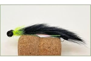 TROUTFLIESUK Troutflies UK Booby Fishing Fly, 4 Pack Black Booby Snake Flies, Size L, Rear Hook, Fly Fishing