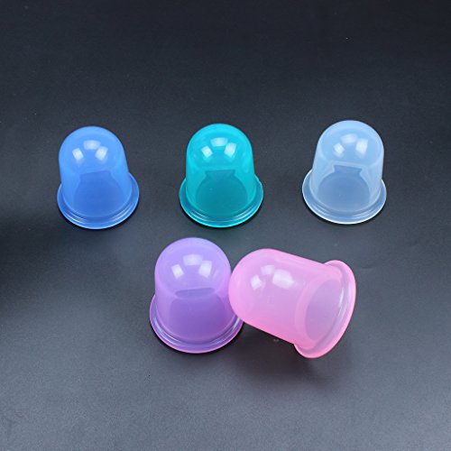 Edealing 2 PCS Schröpfen Set chinesische Therapie Cellulite medizinische Vakuum Silikon Massage Cups - 8