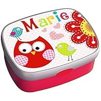 Brotdose Eule mit Namen, Brotdose Kindergarten, Brotdose Schule, Brotdose Kind, personalisierte Lunchbox, Lunchbox, ginidesign