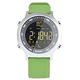 Ansenesna EX18 Smartwatch Sport Bluetooth 5ATM Wasserdichte Uhr Fitness Tracker Radsport Schlafanalyse Puls Gps Armbanduhr (Grün)