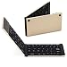 Produktbild Tempo Bluetooth Foldable Keyboard, Ultra Thin Wireless Flexible Keyboard Pocket Size Mini Rechargeable, for Apple iPhone iPad Mac Samsung Galaxy Tablet IOS/Android/Windows-Gold