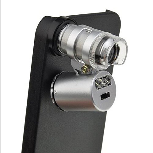 LY Neu Handlupe 60 Fach mini Mikroskop Vergrößerung Vergrößerungsglas Lupe mit Led Beleuchtung UV Licht - 3