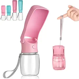 Veepax Dog Water Bottle, Foldable Portable Dog Water Dispenser, Leak Proof Dog Travel Water Bottle, Pet Water Bottle for Dog Cat Outdoor Walking, Hiking, Travel, Food Grade Plastic