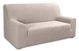  Tural Elastischer Sofabezug Valeta. Sofaüberwurf, Beige, 2 Sitzer (130-160cm)