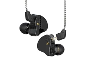 keephifi ccz Melody - Auriculares intraurculares con Cable con micrófono Ligero 1ba + 1dd HiFi Bass IEM Dynamic Hybrid Dual Drive (Negro, sin micrófono)