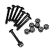 Gazechimp 8 Stück/Set Cruiser Longboard Skateboard Hardware - Schrauben und Schraubenmuttern - Schwarz, Länge 25mm / 28mm / 35mm Auswählbar - 35mm