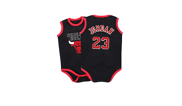 GHQ-Newborn Body Neonato Manica Corta Chicago Bulls No.23 Michael Jordan  Idee Regalo per i Neonati,Black-A,66CM(3-6Months) : Amazon.it: Abbigliamento
