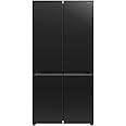 Hitachi 820L Gross, Net 645L, Side by Side 4 Door Refrigerator, 10 Year Warranty on Inverter Compressor, French Door Fridge, Dual Fan Cooling, Automatic Ice Maker, Glass Mauve Black-RWB820VUK2GBK