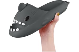 Cysincos Hai Hausschuhe Herren Damen Niedliche Badeschuhe Sommer rutschfeste Hai Slides Sandalen Schnelltrocknende Cloud Shark Slides Eva Offene Zehen Weiche Garten Badelatschen