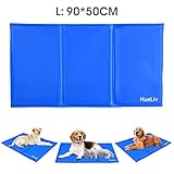 🐾 Tamaño Grande - El tamaño del tapete de enfriamiento para perros es de 50 * 90 cm (19.7 * 35.4 pulg.), Es adecuado para diferentes tamaños de gatos y perros, evite que se recalienten y se deshidraten en este verano. En realidad, también puede usarlo como cojín de asiento, almohada o almohadilla de enfriamiento para computadora.