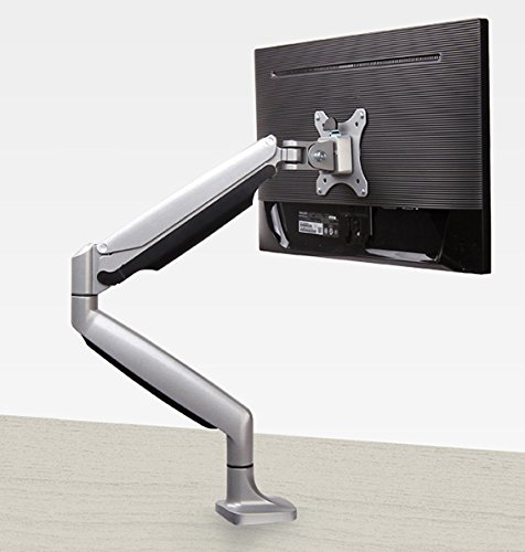 Aluminium Gasdruck Tischhalterung für LED und LCD Monitore bis 32 Zoll VESA 75×75 100×100 HALTERUNGSPROFI OFFICE-GS312A (1 Monitor) - 3