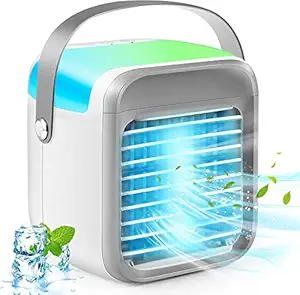 Portable Air Conditioners, Personal Air Conditioner Fan with 3 Speeds 7 Colors, Cordless Evaporative Air Cooler with Handle for Bedroom Home Office