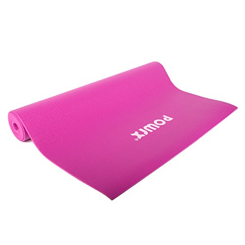 Yogamatte Größe: ca. 170 cm x 60 cm x 0,4 cm / Farbe: Grün, Lila Pink / Übungsmatte / Trainingsmatte / Gymnastikmatte / Pilatesmatte - 2