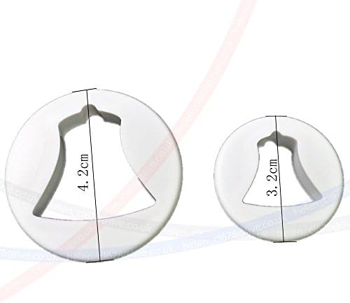 Christmas Cake Fondant Sugarcraft Cookies Biscuits Decorating Cutters Plungers UK Delivery (2 pcs bell cutters)
