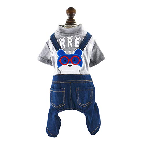 ZYDSD Fournitures Pour Animaux De Compagnie Vêtements Pour Chiots Printemps Et Été Four Feet Vêtements Pour Animaux Domestiques Manteau Pour Chien En Peluche Pour Chien Gris, Bleu, Rouge (XS - XL) Vêt